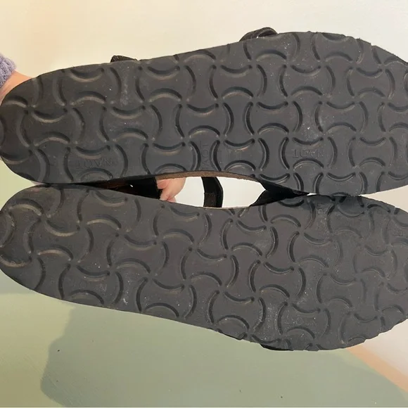 Naot Black Brittanty Sandals Womens Size 38 US 7.5 Cork Comfort Strappy Shoes - Picture 6 of 7